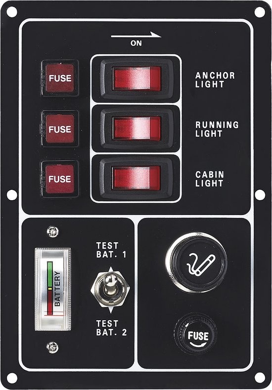 Allpa Schakelpaneel + accutester + stopcontact