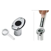 Talamex Vlaggestokhouder inbouw RVS met snap-lock