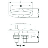 Talamex Kikker RVS verzonken / flush mount