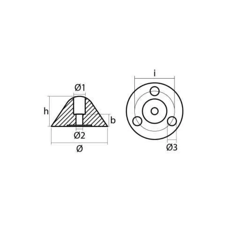 Flex-o-fold Anode zink 2 / 3 en 4-blads klapschroef