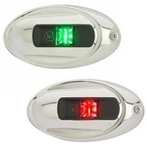 Attwood Navigatieverlichtingset Stuur-en bakboord RVS zijmontage ovaal