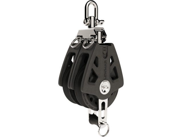 Lewmar 2-schijfs Synchro blok met hondsvot