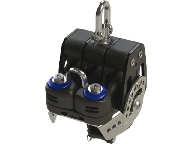 Lewmar 3-schijfs HTX blok met hondsvot en klem