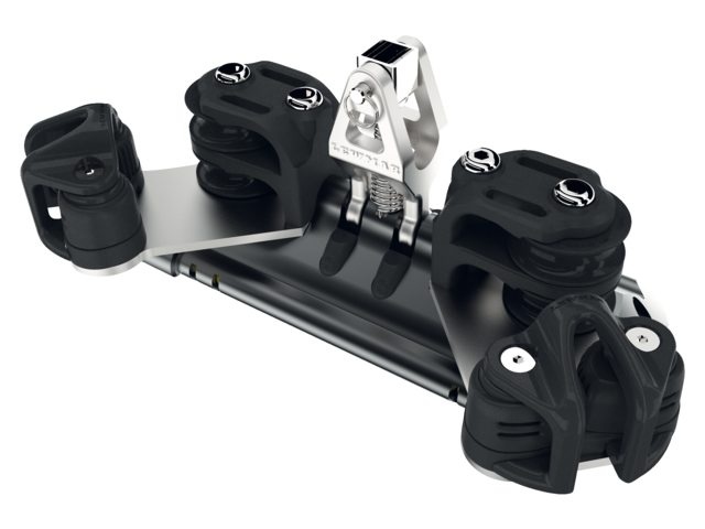 Lewmar Overloopslede met upstand, 4 controleschijven en klemmen size 1-2