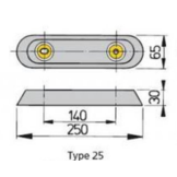 Talamex Aluminium Anode Type Vetus