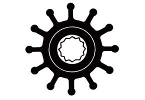 Jabsco 17936-0001B Impeller B95xH89 As 25 Kartel 12-Blads