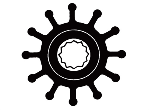 Jabsco 17936-0001B Impeller B95xH89 As 25 Kartel 12-Blads