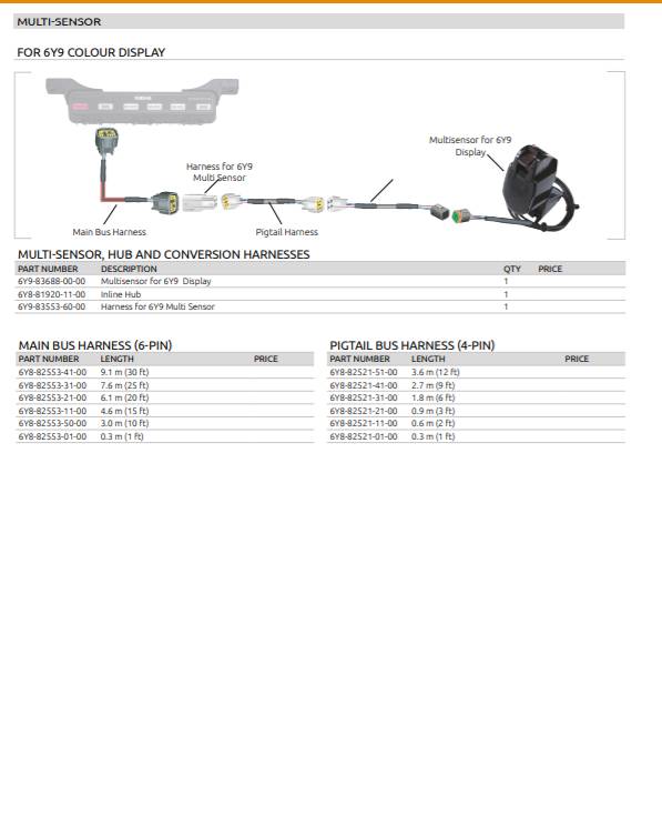 Yamaha Multi Sensor For 6Y9 Colour Display
