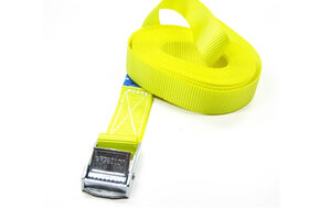 Talamex Spanband met klemgesp 25mm 1.0m geel