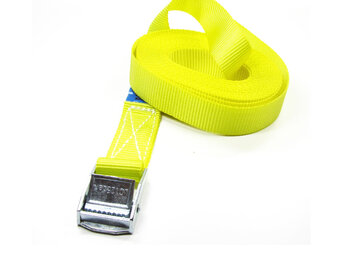 Talamex Spanband met klemgesp 25mm 1.0m geel