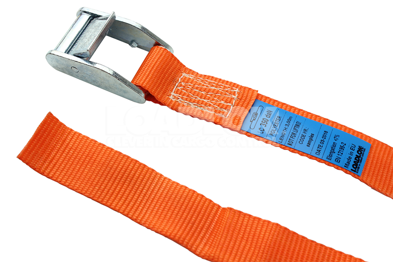 Talamex Spanband met klemgesp 25mm 1.5m oranje