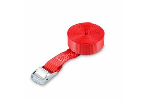 Talamex Spanband met klemgesp 25mm 2.0m rood