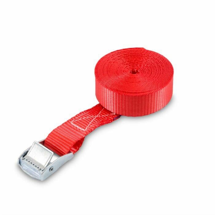 Talamex Spanband met klemgesp 25mm 2.0m rood