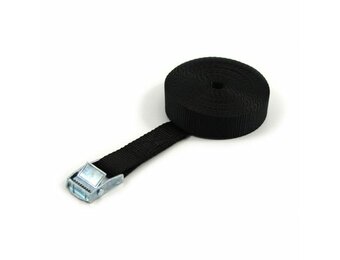 Talamex Spanband met klemgesp 25mm 3.5m zwart