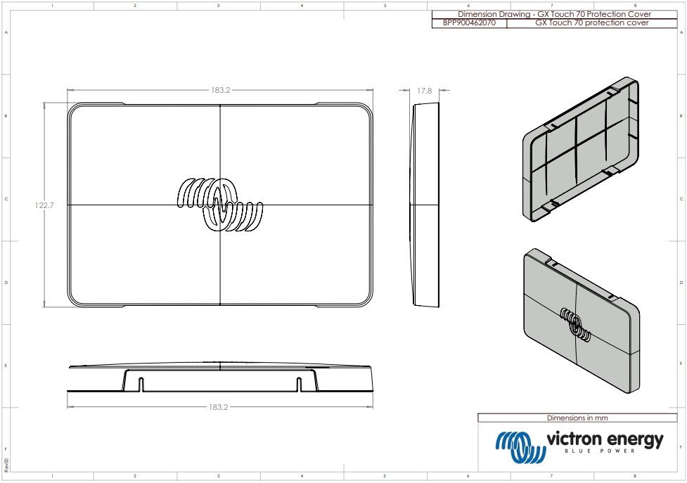 Victron beschermhoes voor GX Touch 70