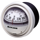 Ritchie Kompas model 'Explorer V-57W.2', 12V, dashboardkompas, roos Ø69,9mm/5°, wit