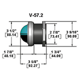 Ritchie Kompas model 'Explorer V-57W.2', 12V, dashboardkompas, roos Ø69,9mm/5°, wit