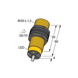 Turck Inductieve sensor inductieve naderingsschakelaar schakelafstand 15MM 500HZ kunststof kabel - 46592
