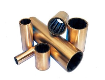 Michigan Aqualube Rubber lager messing buitenmantel 40 mm x 55 mm x 160 mm