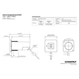 Scanstrut TILE USB-C / USB-C oplaadcontactdoos 12/24V