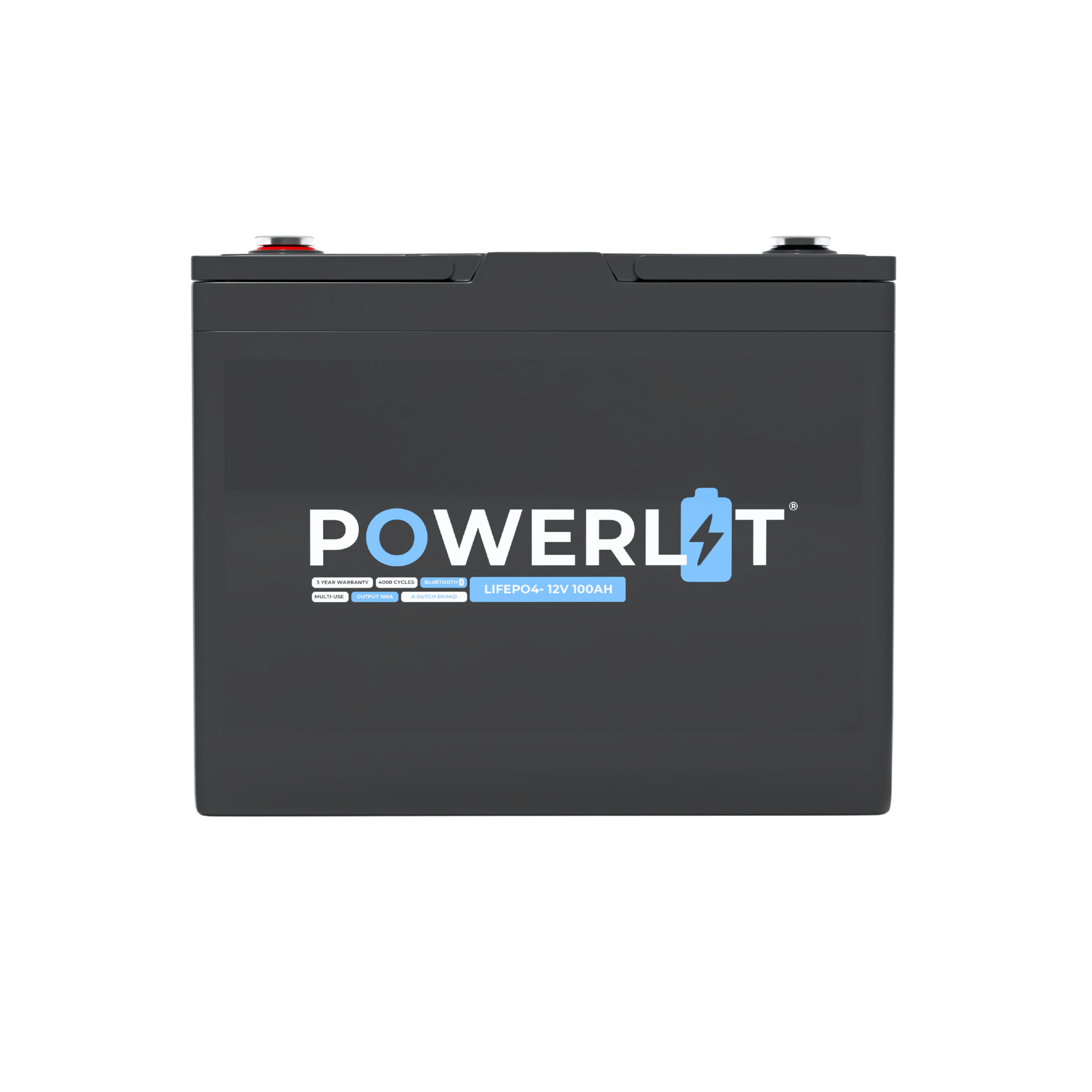 Powerlit 12V 100Ah LiFePO4 accu met uitleesmodule, foto 2 van 6