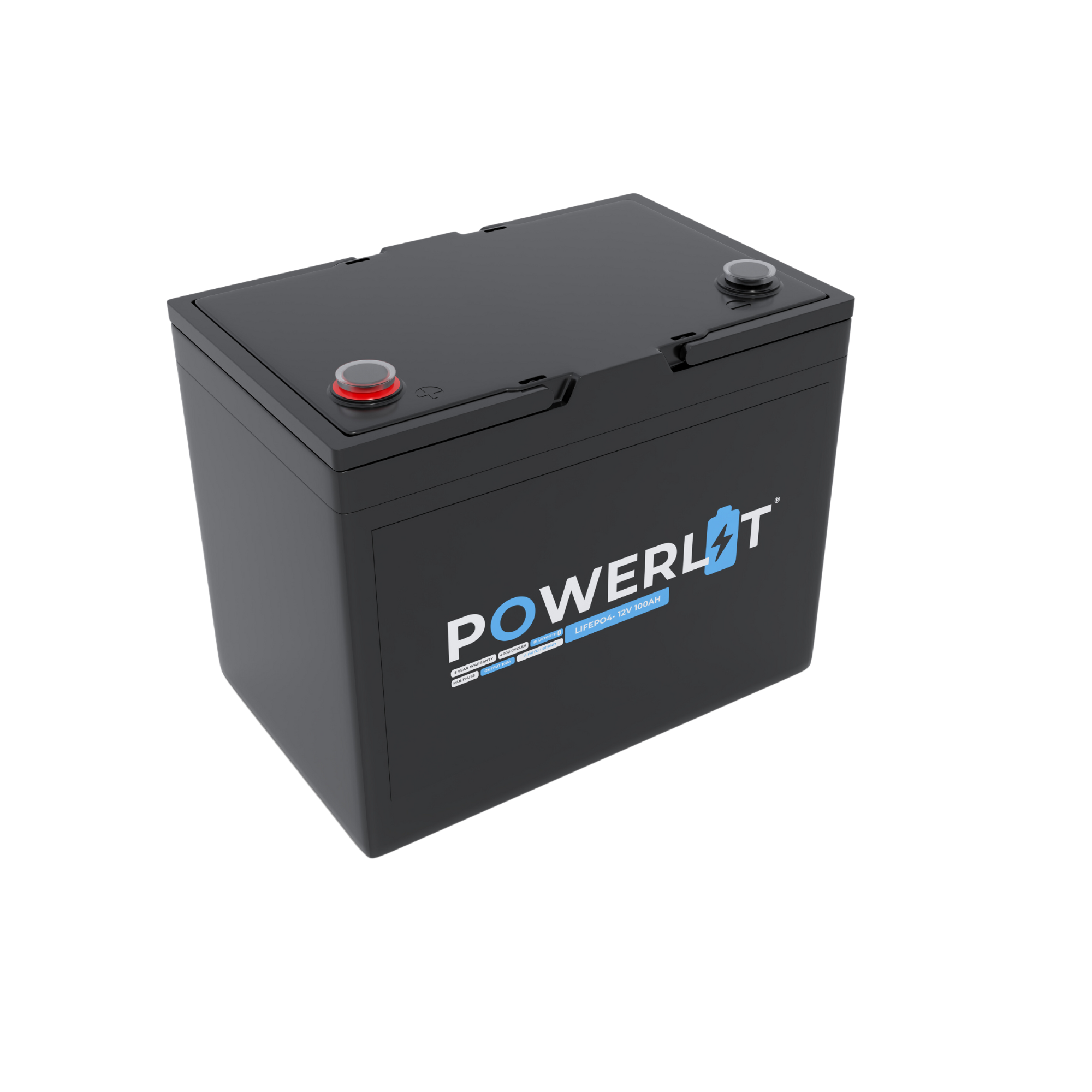 Powerlit 12V 100Ah LiFePO4 accu met uitleesmodule, foto 3 van 6