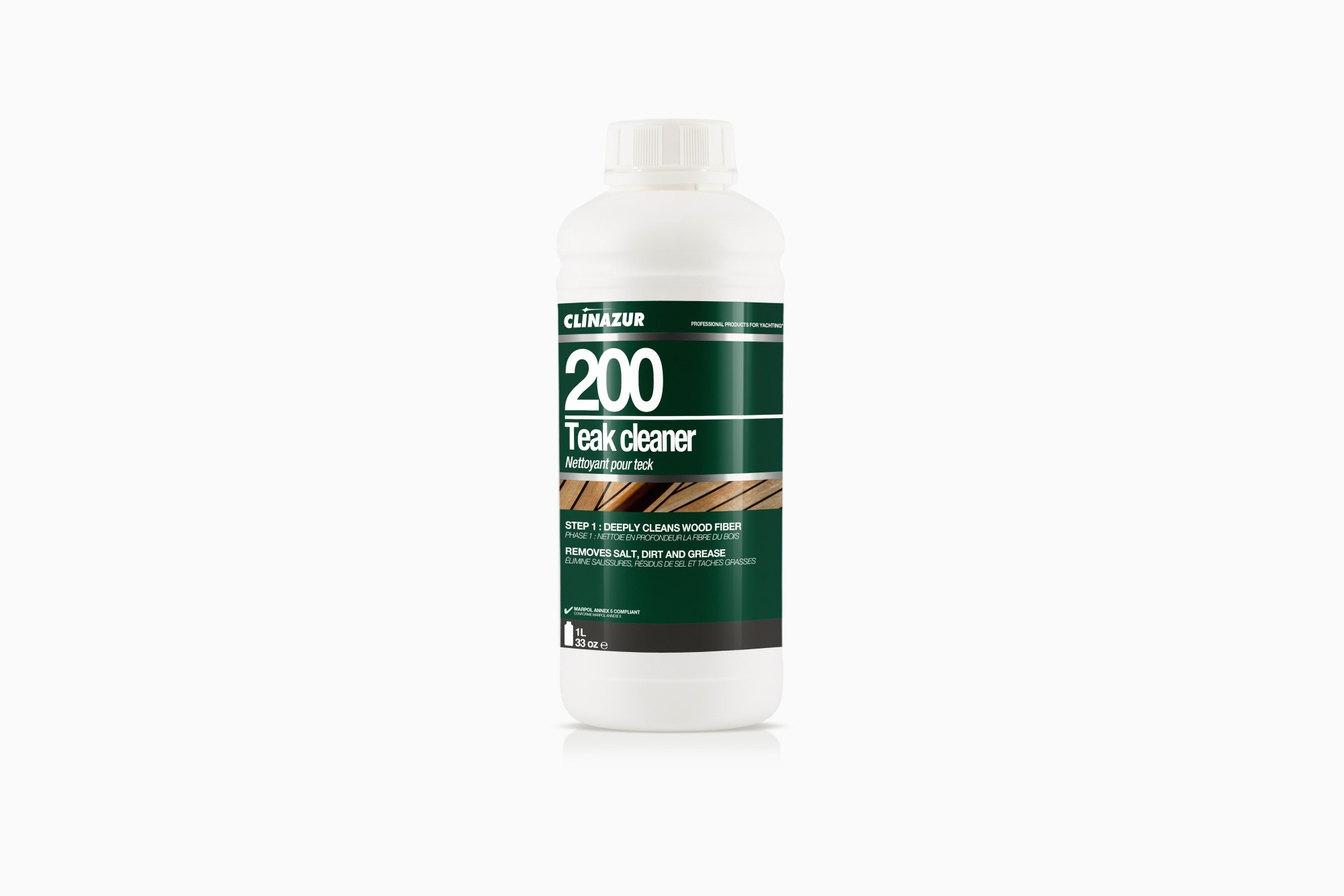 Clinazur Teak cleaner stap 1