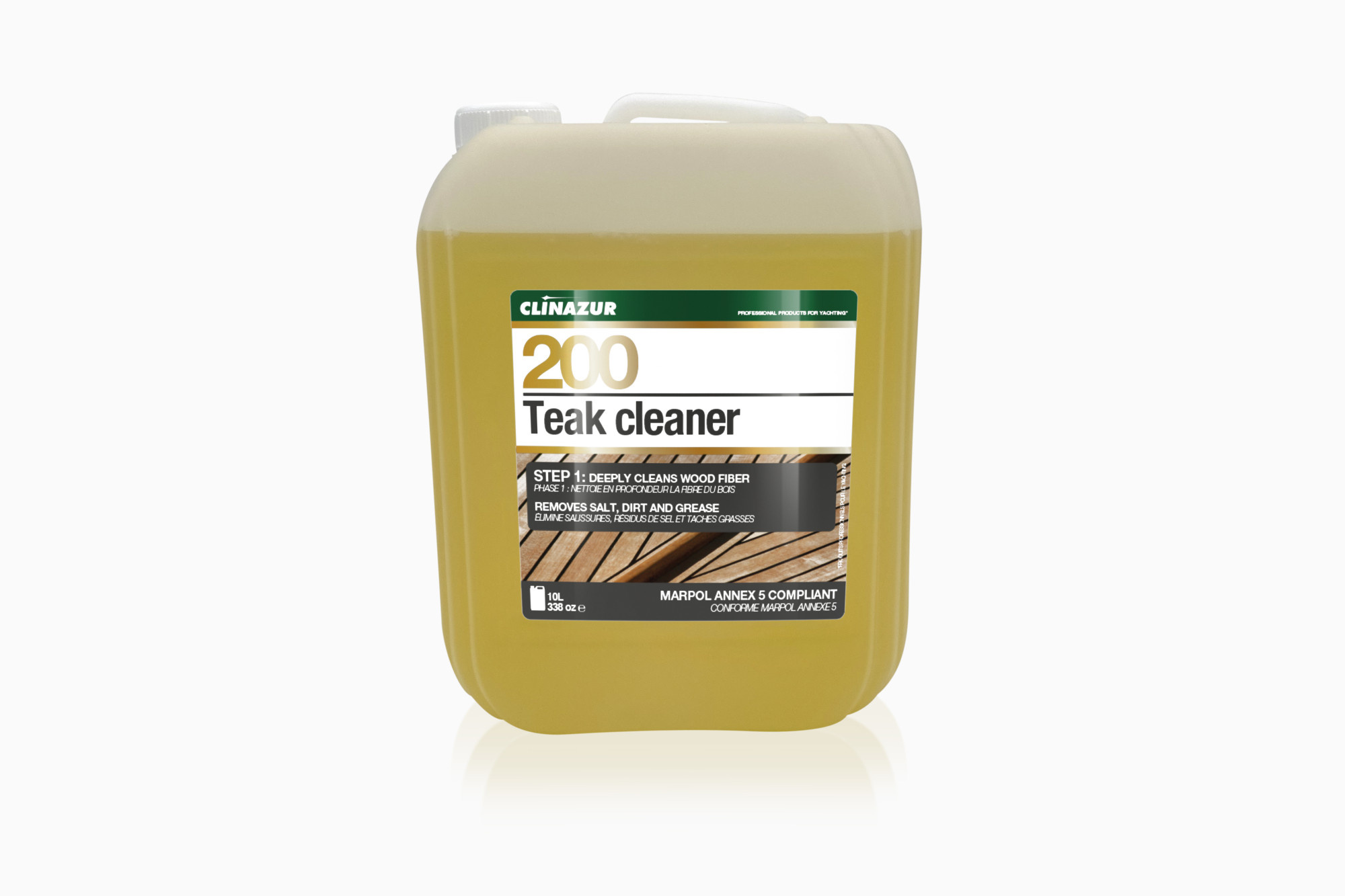 Clinazur Teak cleaner stap 1