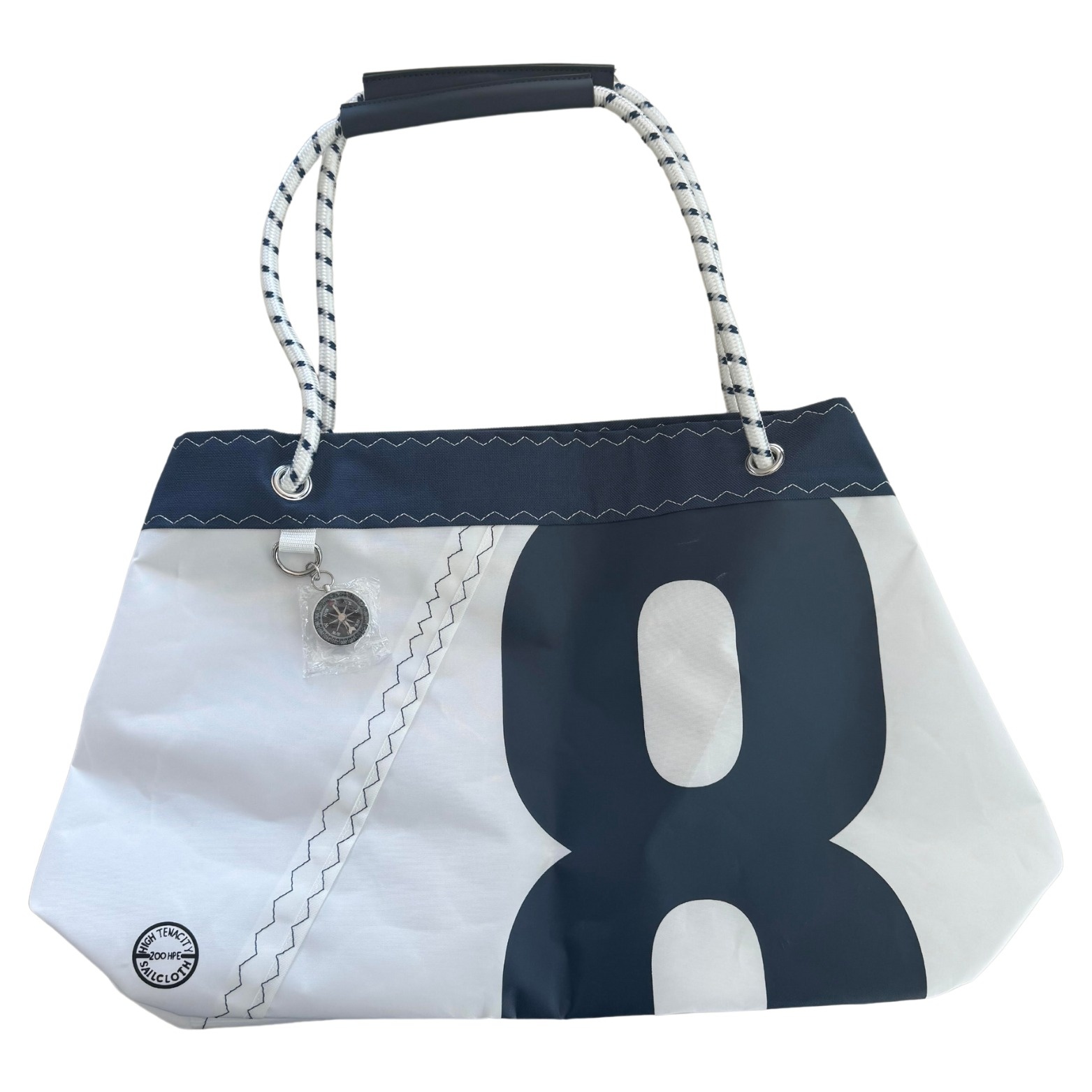 Trend Marine Sea Wave Boodschappentas met hengels van touw