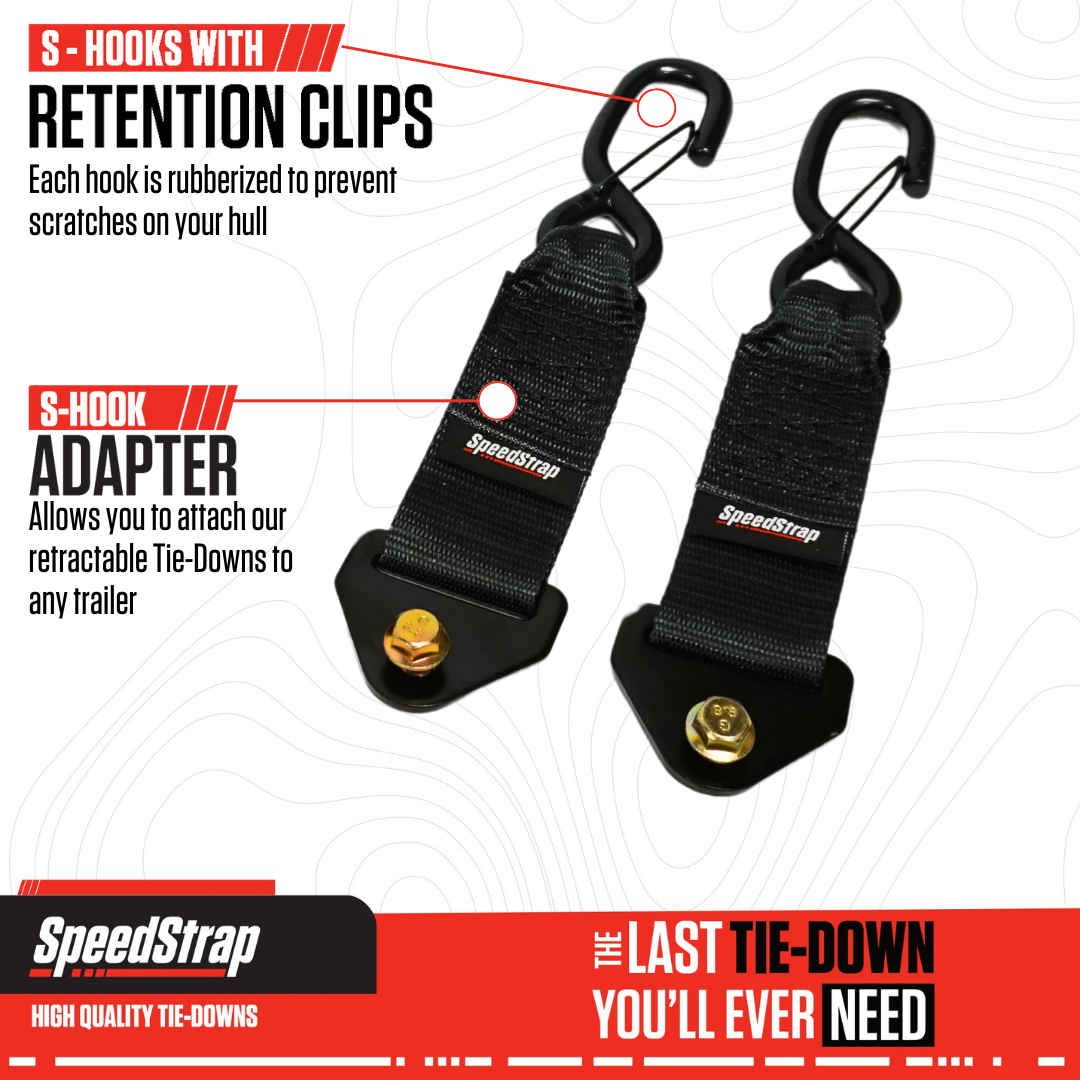 SpeedStrap S-Hook adapters tbv autom. oprolbare spanbanden, 2 st.