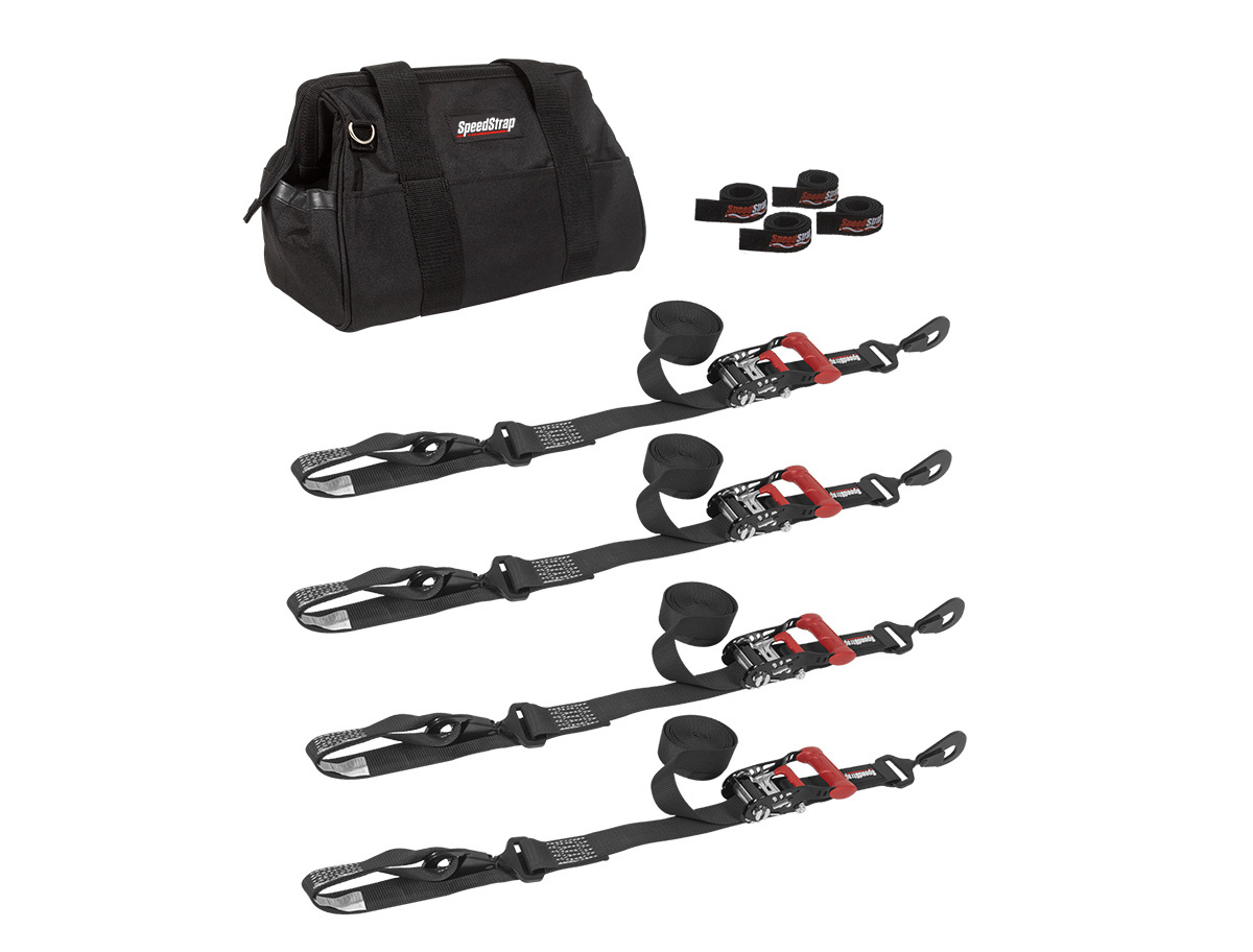SpeedStrap 38 mm Heavy Duty Kit, Ratchet Tie-down, haak en lus, 300 cm, zwart