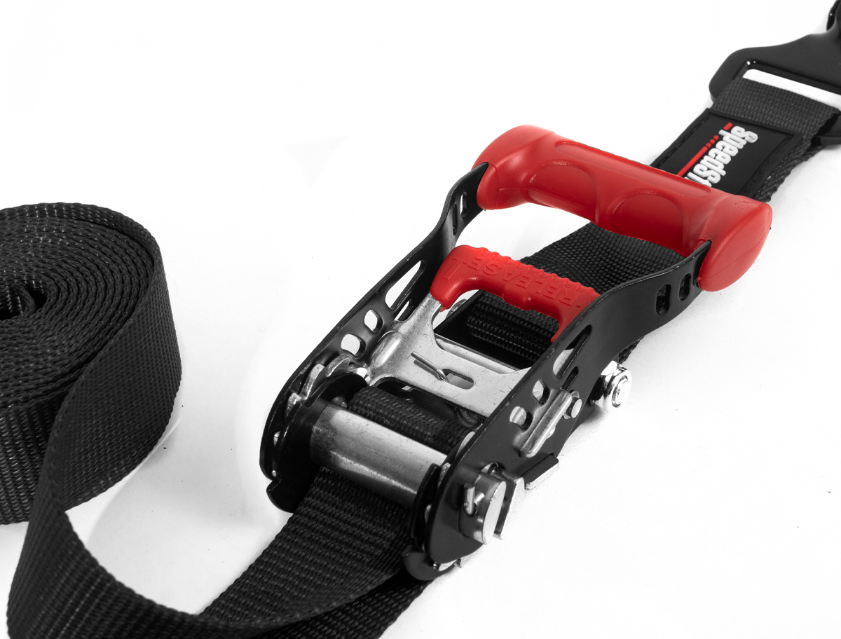SpeedStrap 38 mm Heavy Duty Kit, Ratchet Tie-down, haak en lus, 300 cm, zwart