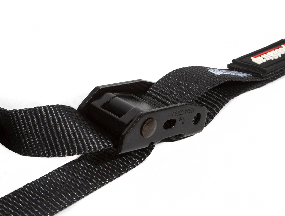 SpeedStrap 25 mm Cam-Lock Tie-down, s-haken en lus, 300 cm, zwart, 2 st.