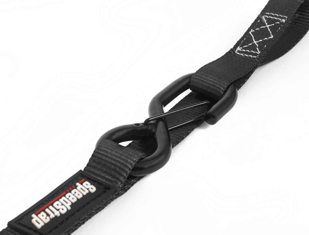 SpeedStrap 25 mm Cam-Lock Tie-down, s-haken en lus, 300 cm, zwart, 2 st.