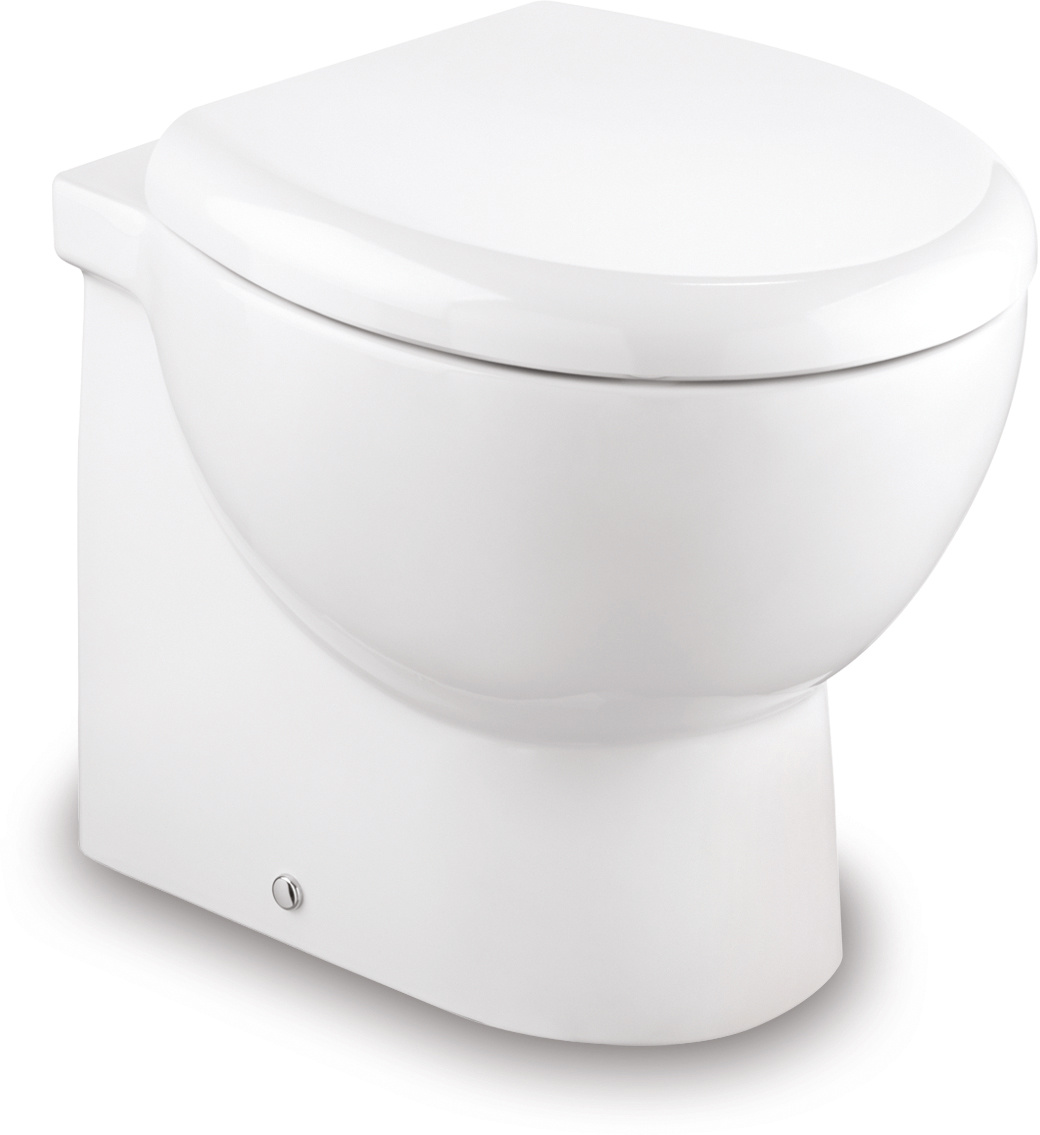 Tecma Breeze, wit, 12V, thermosetting soft closing, standaard 2-knops SFT, solenoid