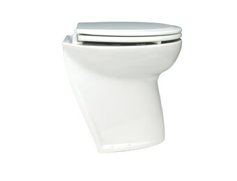 Jabsco De Luxe 17" elektr. toilet 12V, schuin met spoelwaterpomp, soft closing