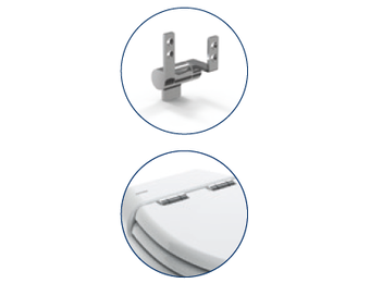 Tecma Scharnierset (wit) Polyester (MDF kern) Elegance/Silence Plus