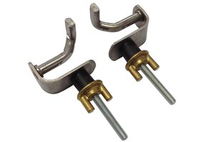 Tecma Scharnierset (wit) kunststof bril en deksel Elegance/Silence Plus/Nano