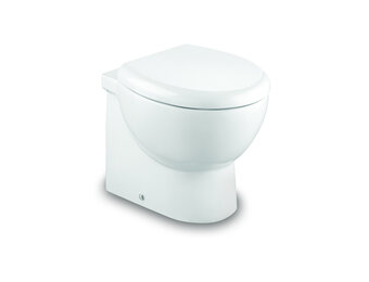 Tecma Breeze, wit, 230V, thermosetting soft closing, standaard 2-knops SFT, solenoid