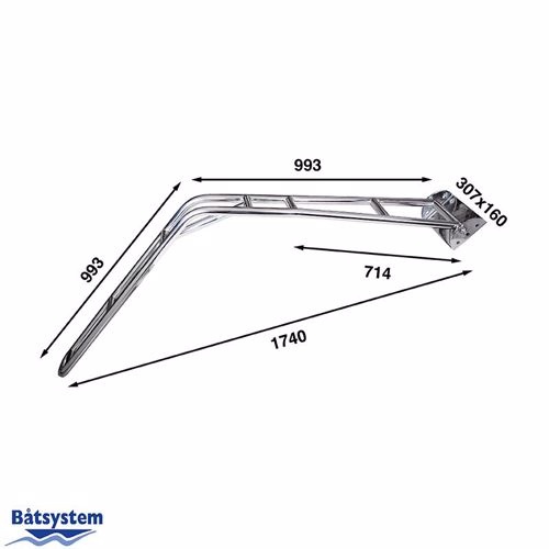 Båtsystem Davit Ø42 mm tube/pair, including block kit,, foto 2 van 5