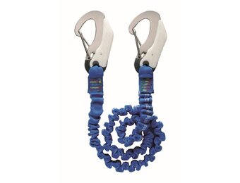 Wichard Veiligheidslijn elastisch 1-2 mtr met 2 veiligheidshaken