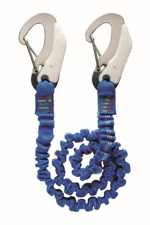 Wichard Veiligheidslijn elastisch 1-2 mtr met 2 veiligheidshaken