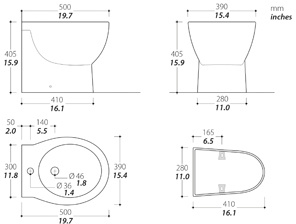 Tecma Breeze, bidet, wit