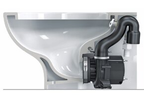 Tecma Macerator pomp 24 Volt met afvoerslang, Nano Compass