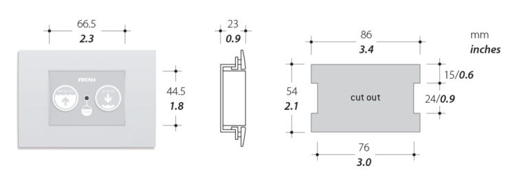 Tecma Multiframe 2 knops bedieningspaneel SFT, foto 2 van 2