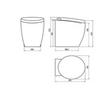 Tecma Privilege Wit 24V Thermo SoftClose, Standaard 2-knops SFT