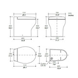Tecma Silence Plus 2G, 12V, Hoog, Poly B+D, All-In-One 2-knops SFT, solenoid