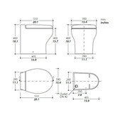 Tecma Silence Plus 2G, 230V, Hoog, Poly SoftClose, Multiframe 2-knops SFT, solenoid