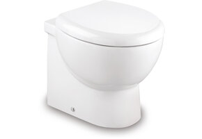 Tecma Breeze, wit, 24V, thermosetting soft closing, standaard 2-knops SFT, solenoid