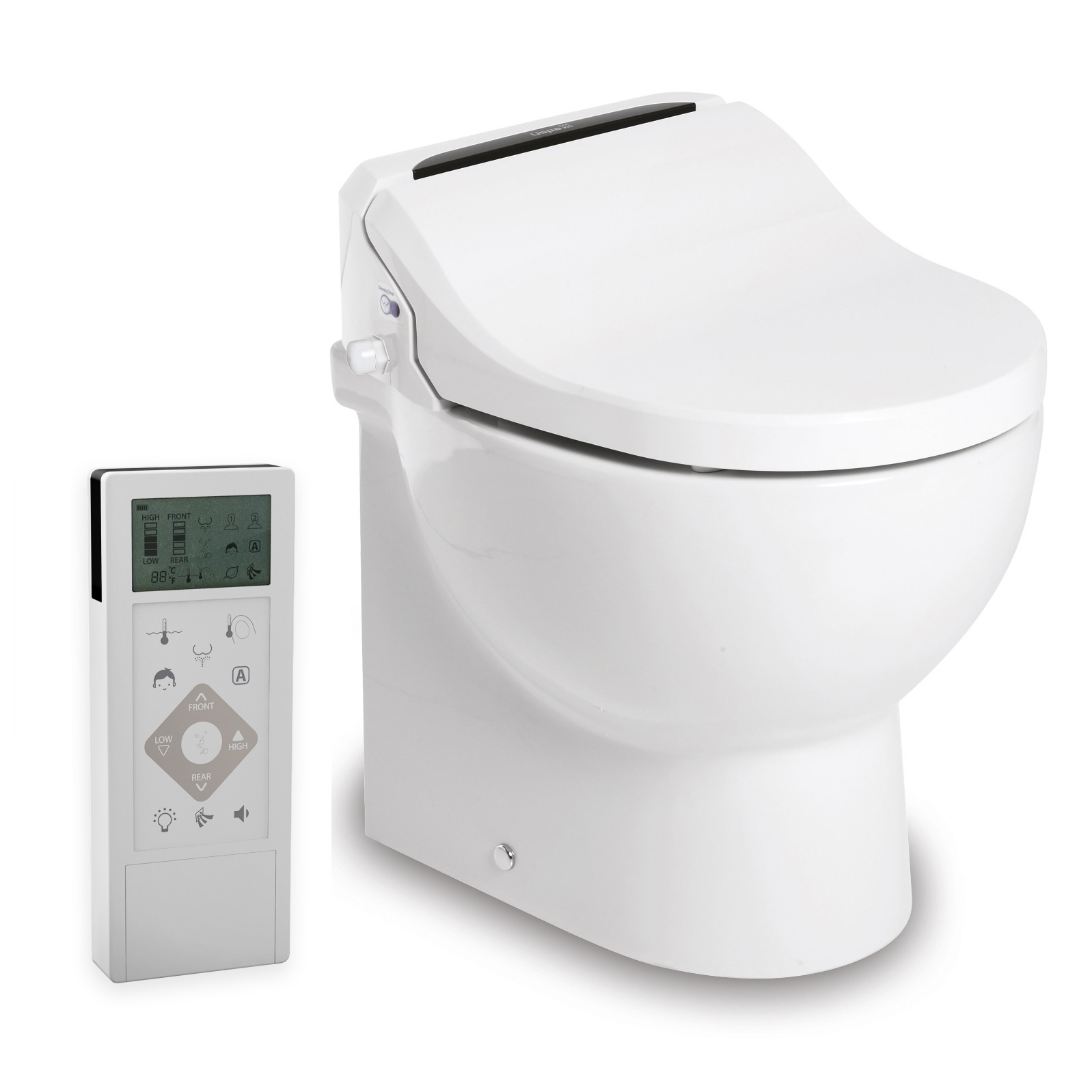 Tecma E-Breeze, Wit, 24V, multifunctioneel bidet, Standaard 2-knops SFT, solenoid